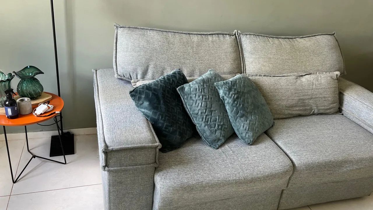Sofá Cinza Retrátil - Foto 4