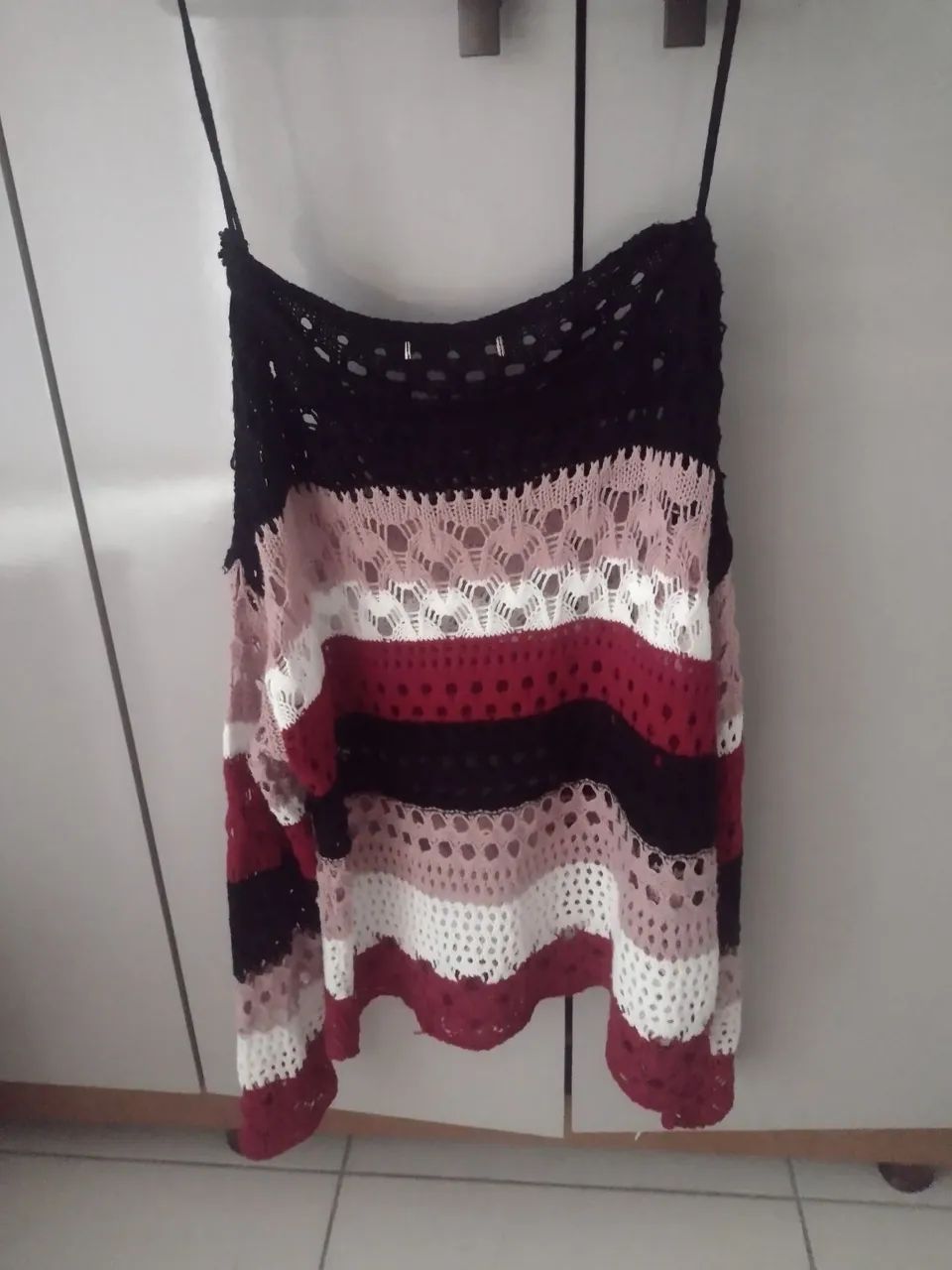 Blusa Crochê Listrada