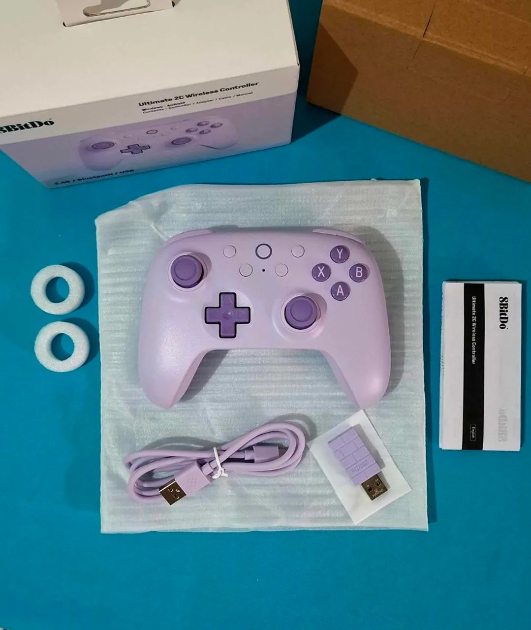 Controle 8BitDo Ultimate 2C, Hall Effect, Bluetooth/Dongle/Cabo - GAMER