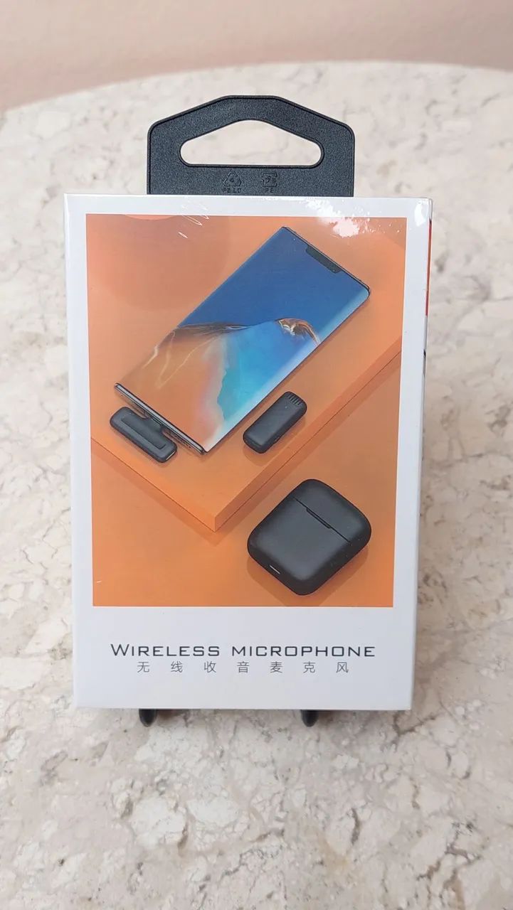 Microfone Lapela Sem Fio Profissional Para Iphone Preto