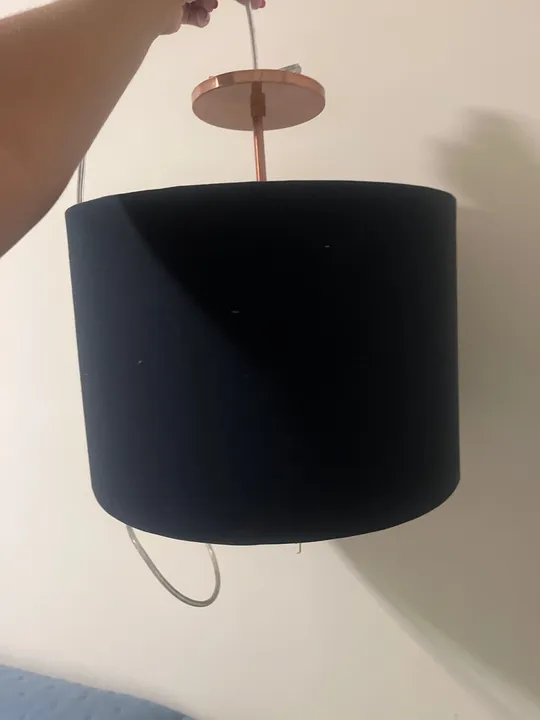 Lustre Moderno com Cúpula de Tecido