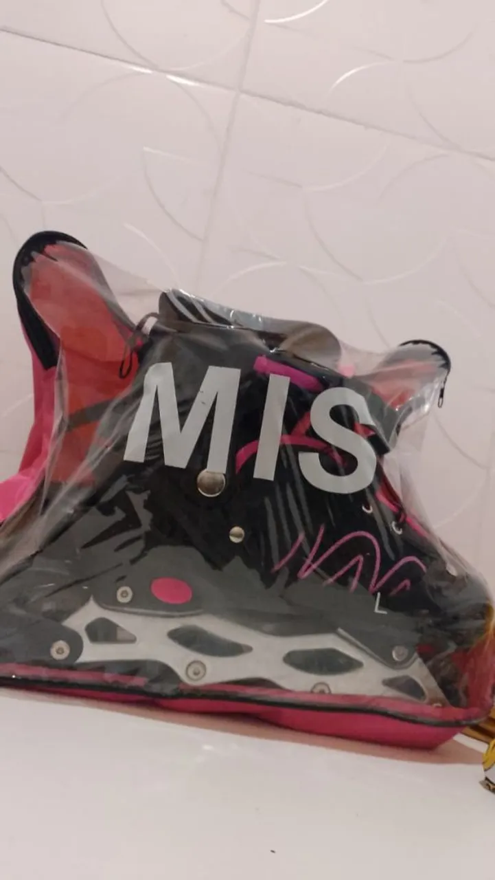Patins Inline MIS - Preto e Rosa