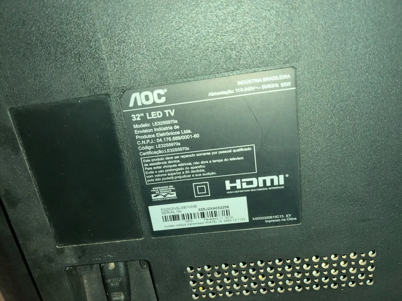 TV AOC 32 polegadas LED SMART