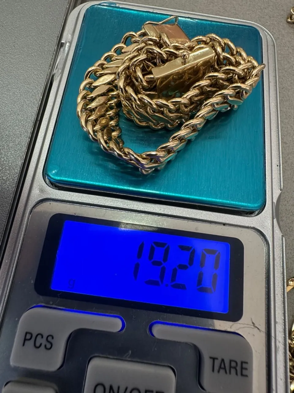 Pulseira de ouro 18k 19.20g grife garantia eterna certificado
