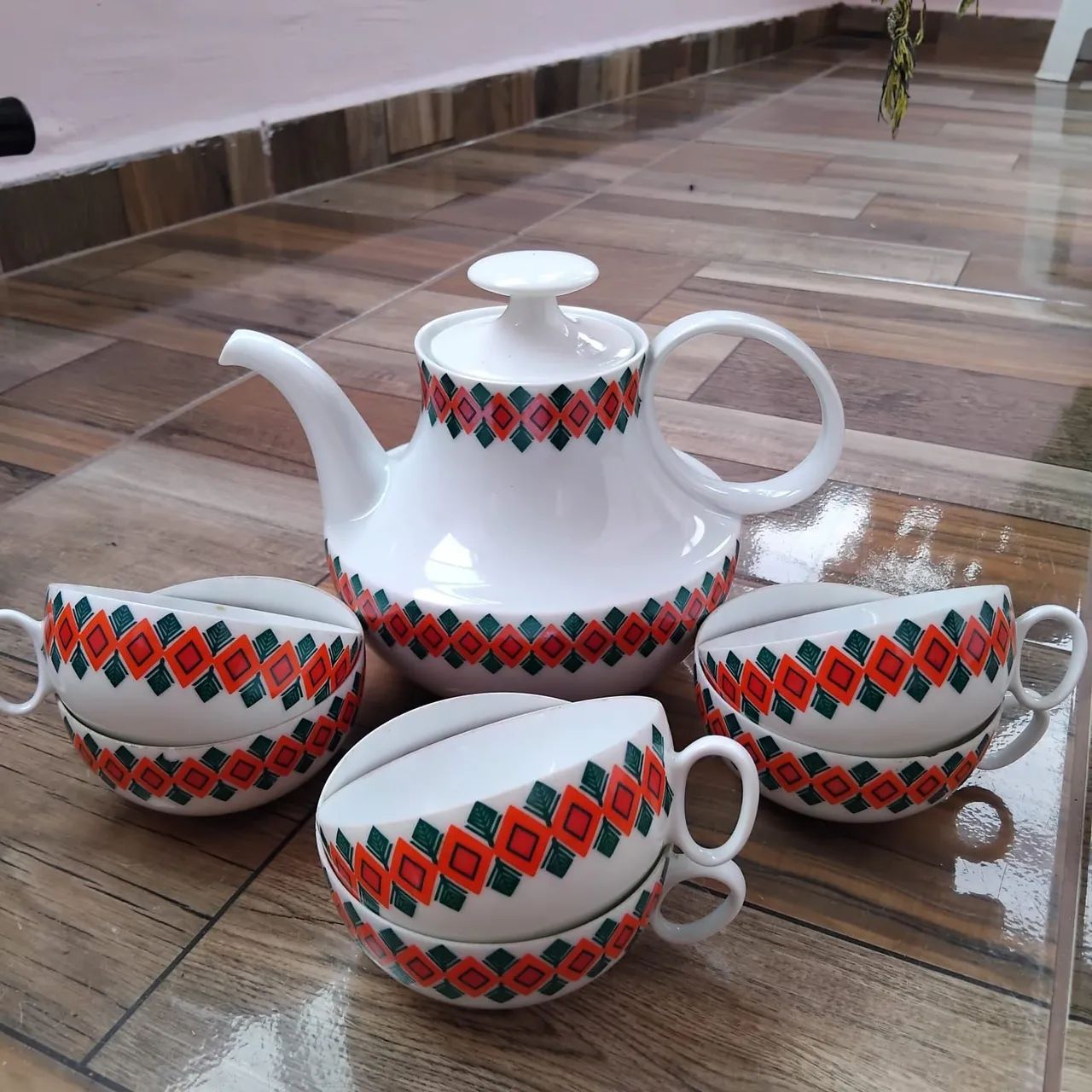 Conjunto de chá porcelana Rener  - Foto 2