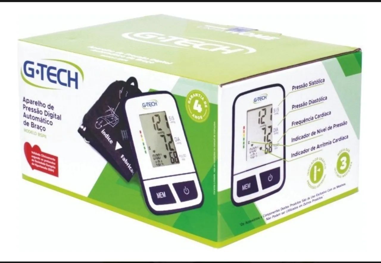 Medidor de Pressão Digital de Braço BPSP11 G-Tech o G-Tech