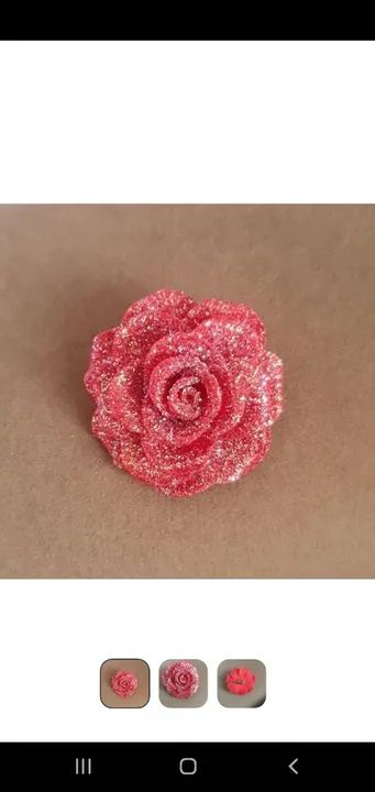 Broche Flor vermelha  - Foto 2