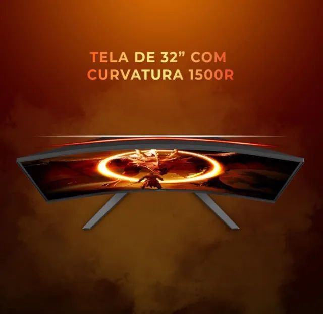 Monitor Gamer AOC Gaming 32" QHD 180Hz VA 0,5ms HDMI DisplayPort - Foto 6