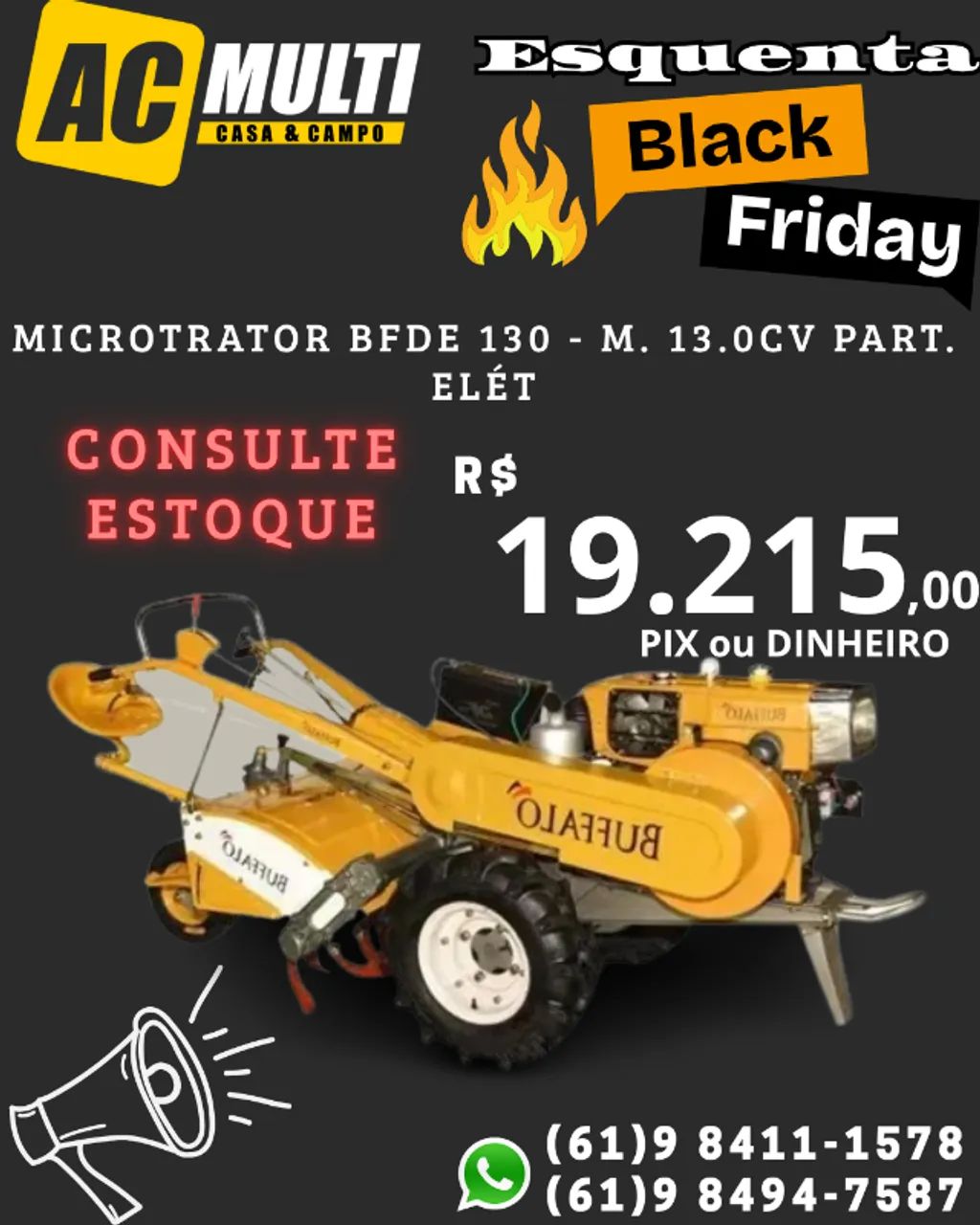 MICROTRATOR BFDE 130 - M. 13.0cv Part. Elét