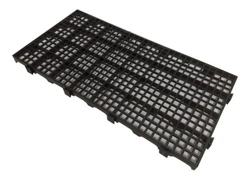 Pallet Estrado palet Piso de Plástico 25x50x2,5cm Palete Preto - Foto 2
