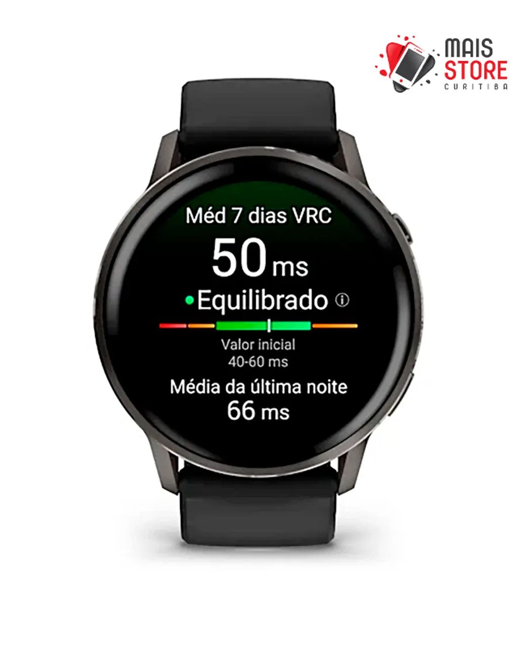 Relógio Garmin Venu 4 -45 MM - Slate/Preto (010-03014-00) -Novo-Lacrado