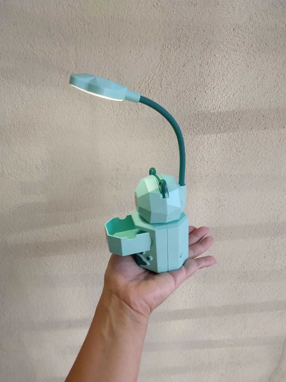 Luminária de mesa e porta jóias gatinho 