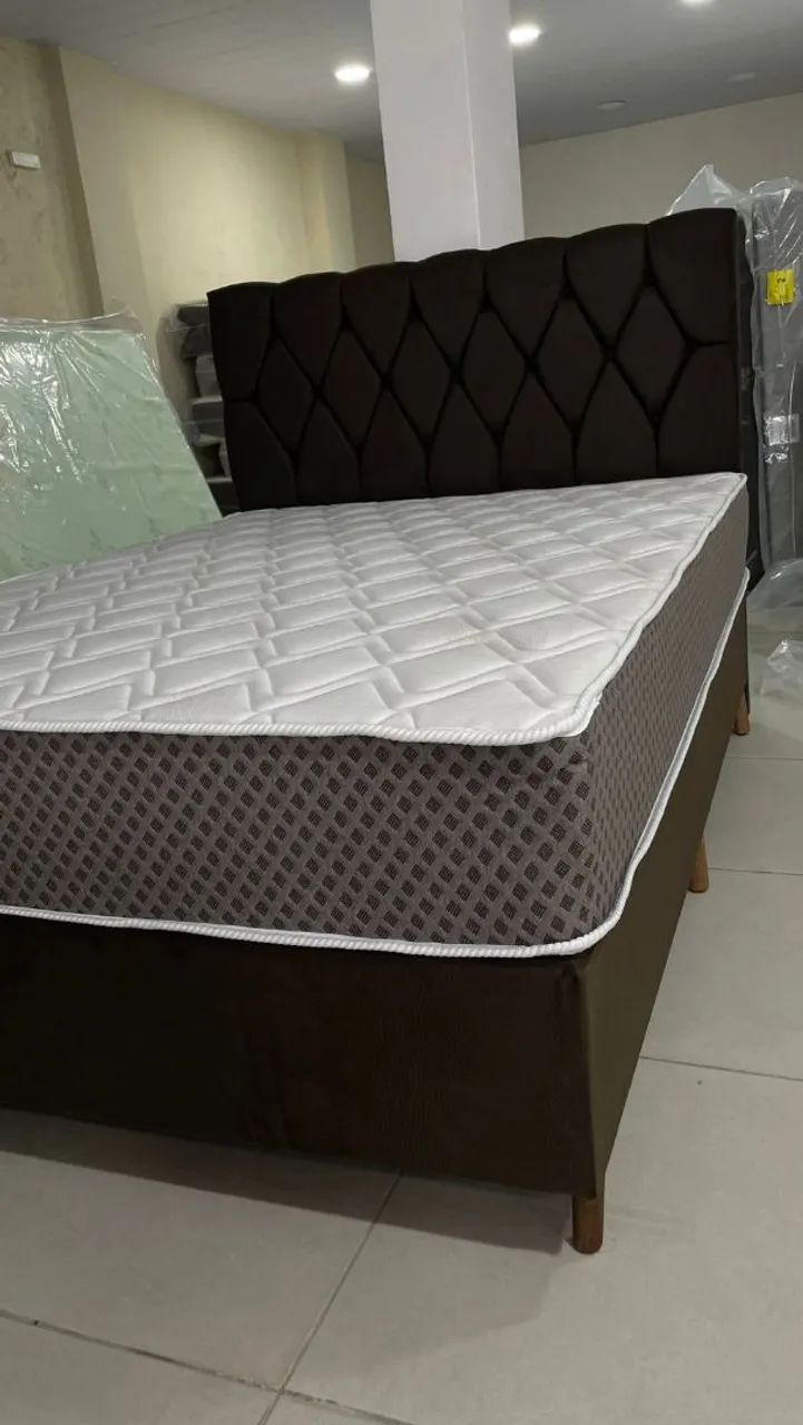Cama Box Casal com Cabeceira