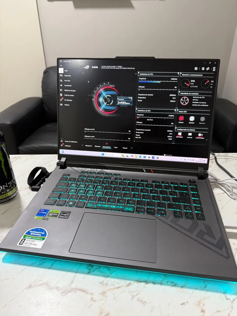 Notebook Gamer ASUS ROG ASTRIX i7 GTX 4050 - Desempenho Imbatível!
