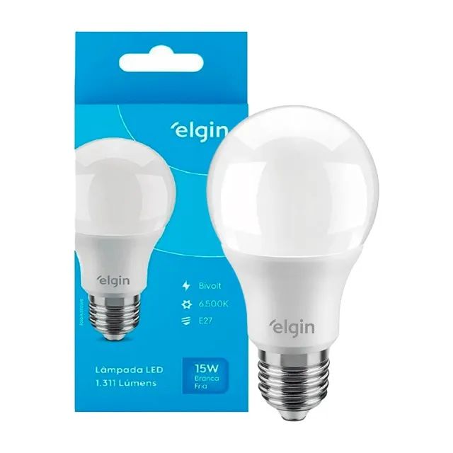 Kit 50 Lâmpadas de Led Bulbo 15W 6500k Elgin Bivolt - Foto 4