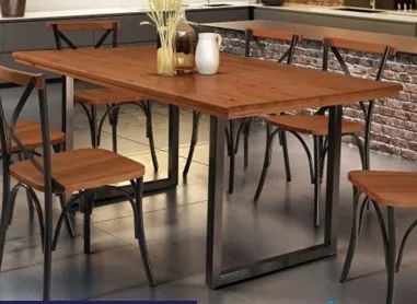 Mesa linda, madeira maciça e ferro, vários tamanhos