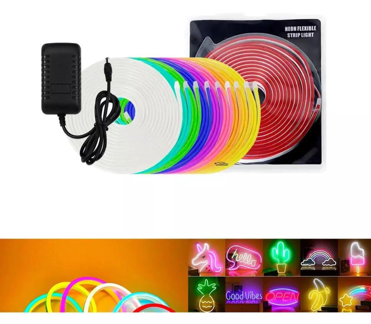Mangueira Fita LED Neon Flexível 5 metros com fonte  Diversas Cores - Foto 4