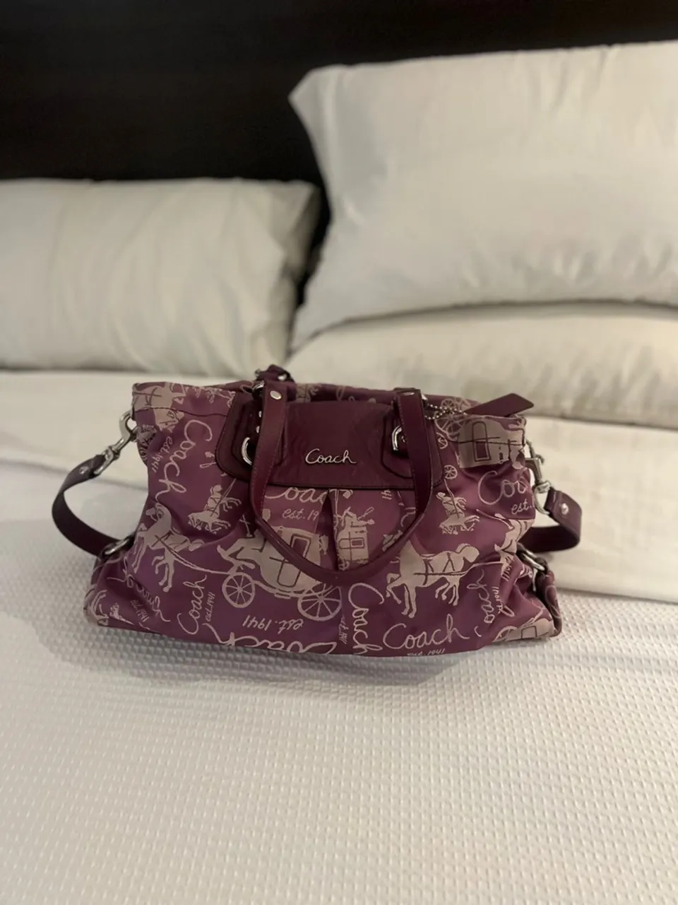 Bolsa Coach Original Roxa Vintage