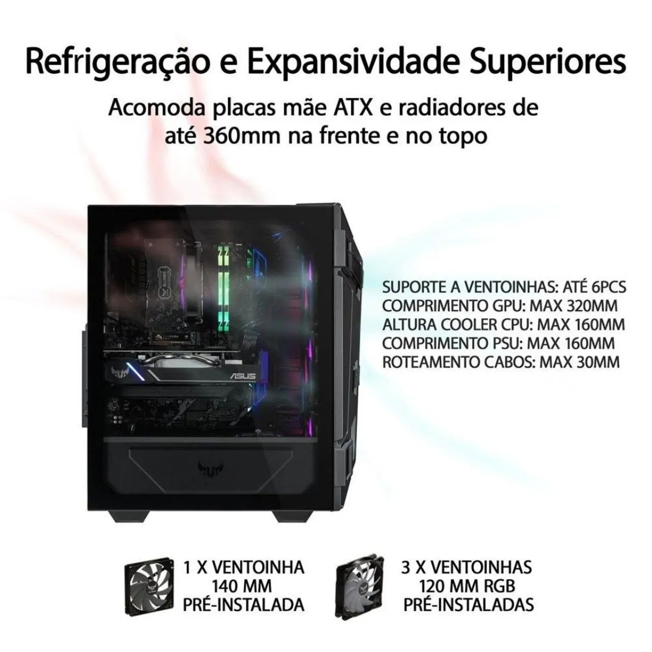 Gabinete Gamer ASUS TUF Gaming GT301 - Foto 5