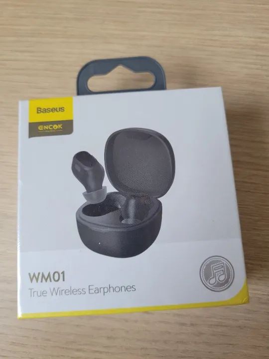 Fone Bluetooth Baseus Wm01 (Novo Original Lacrado de Fábrica)