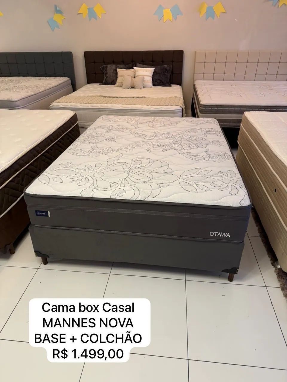 Cama Box Casal MANNES NOVA- ENTREGAMOS 