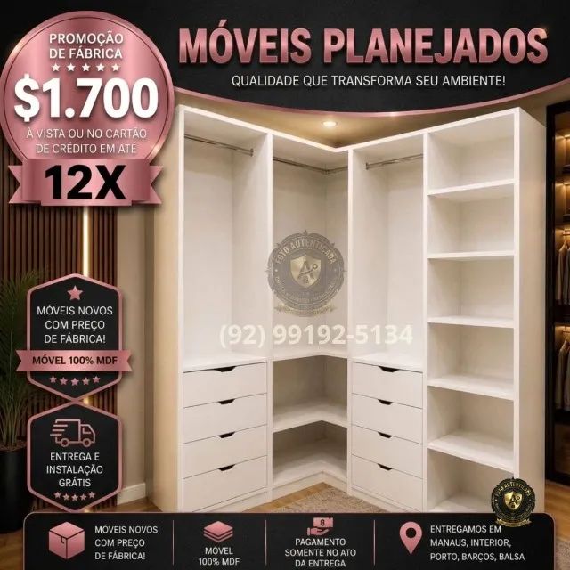 CLOSET MDF BRANCO - Foto 4