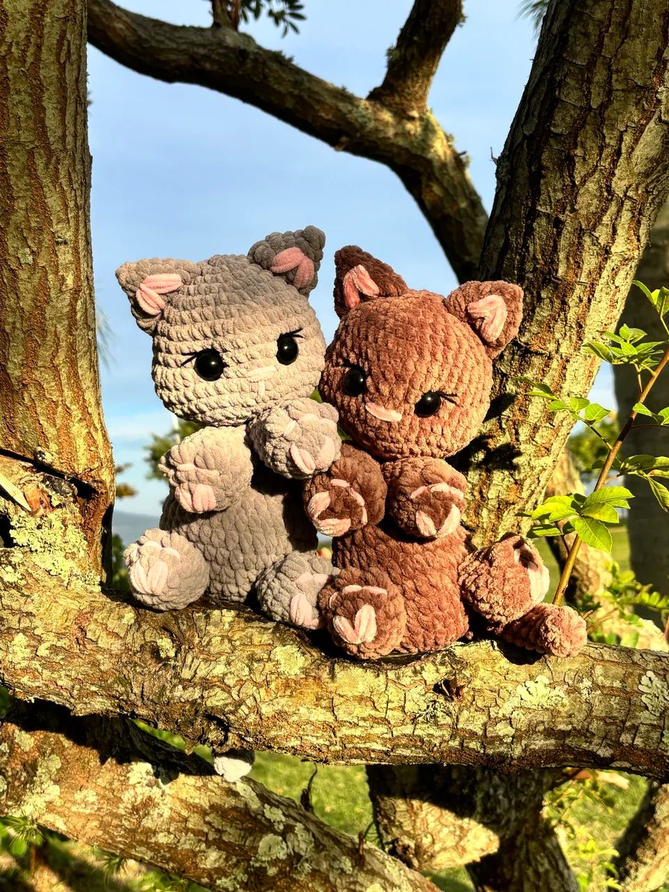 Gatinhos fofos de crochê 