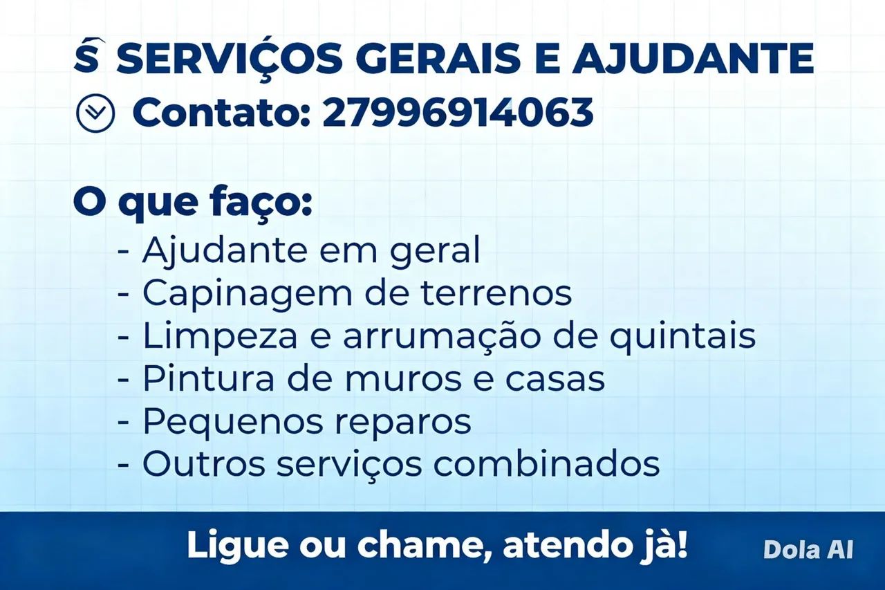 Faço esses tipo de serviços 