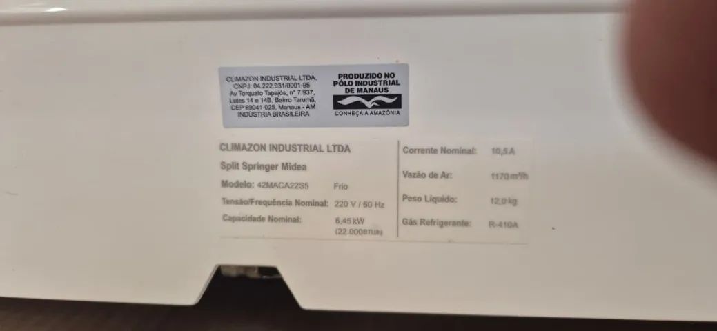 Ar Condicionado Split Springer Midea High Wall 22.000 BTUs - Foto 2