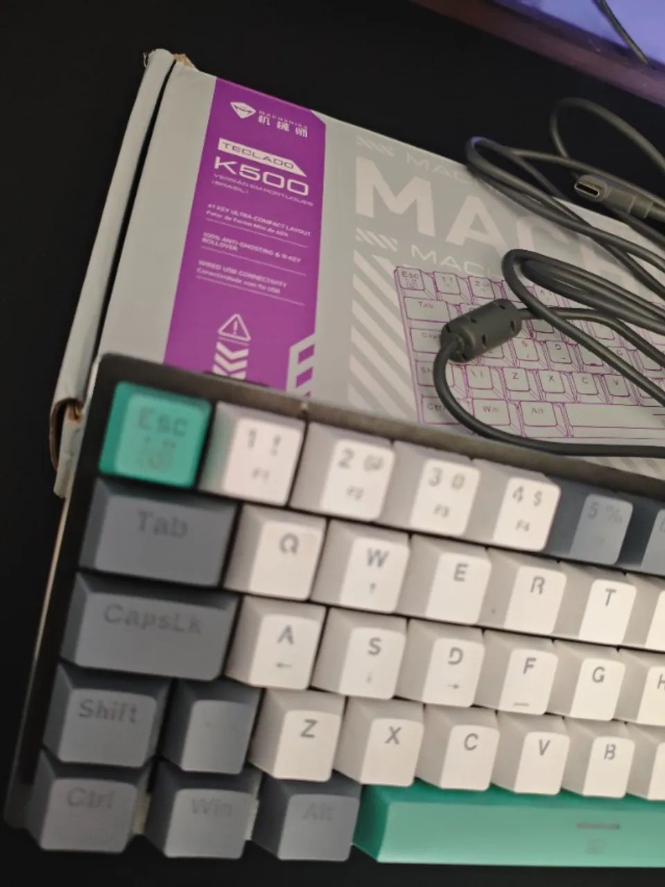 Teclado mecânico k500-b61 - Foto 2