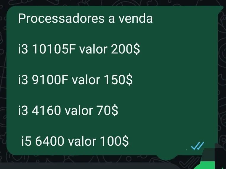 Vendo processadores 