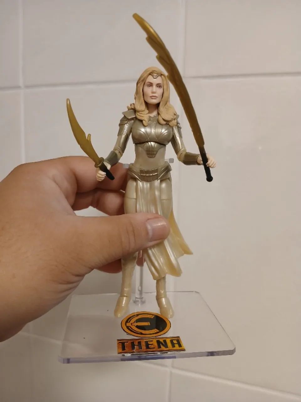 Marvel Legends Thena Filme Eternos Hasbro Loose Com Base