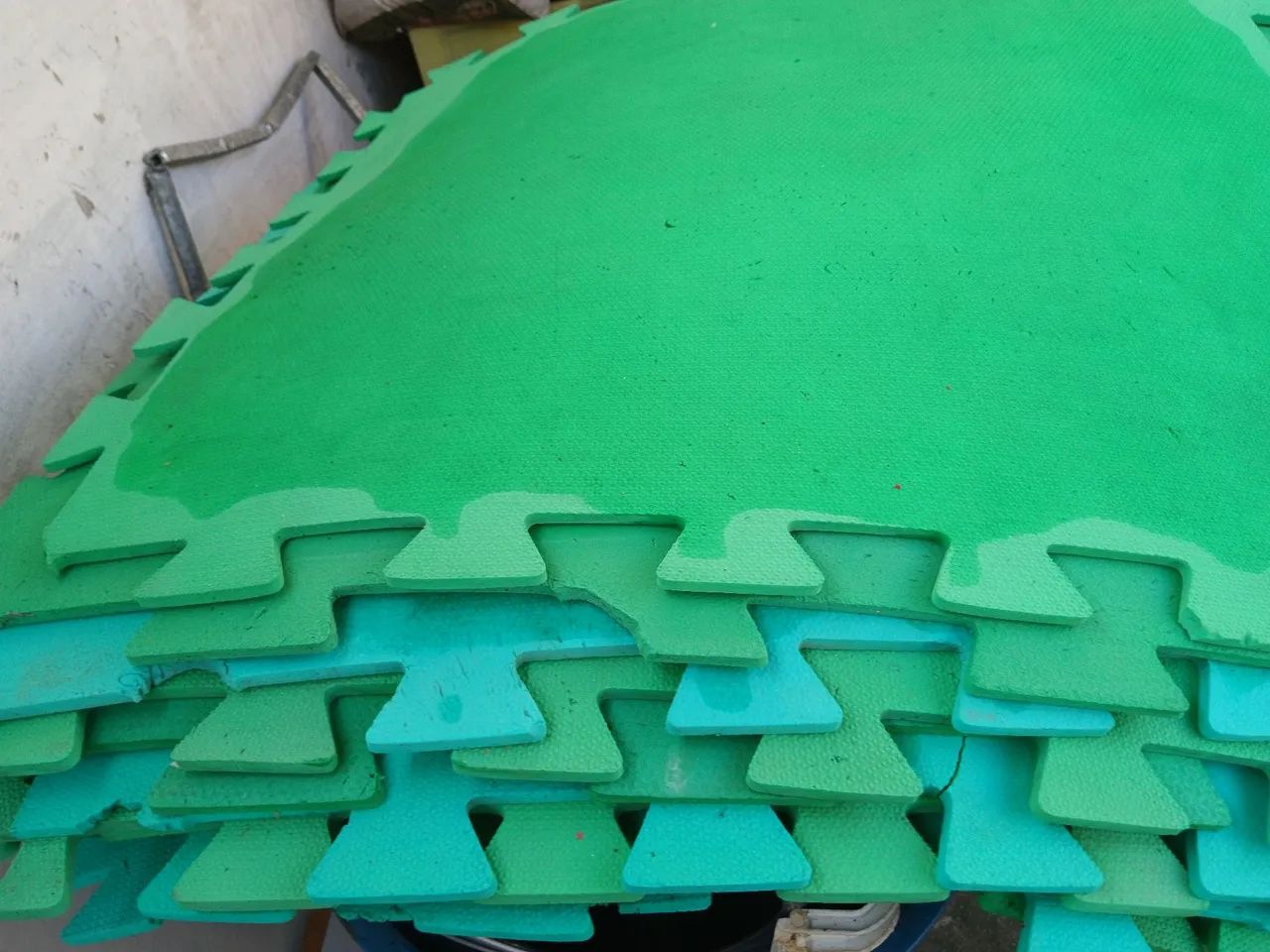 12 peças de tatames verdes de 10mm - Foto 3