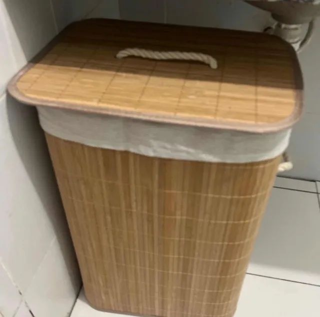 Cesto de roupa de bambu  - Foto 3