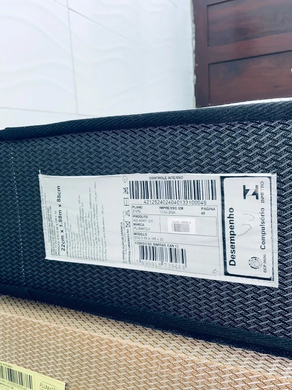 Cama box de solteiro completa Plumatex - Colchão Plumatex Stilo 88×188×22 + base  - Foto 4