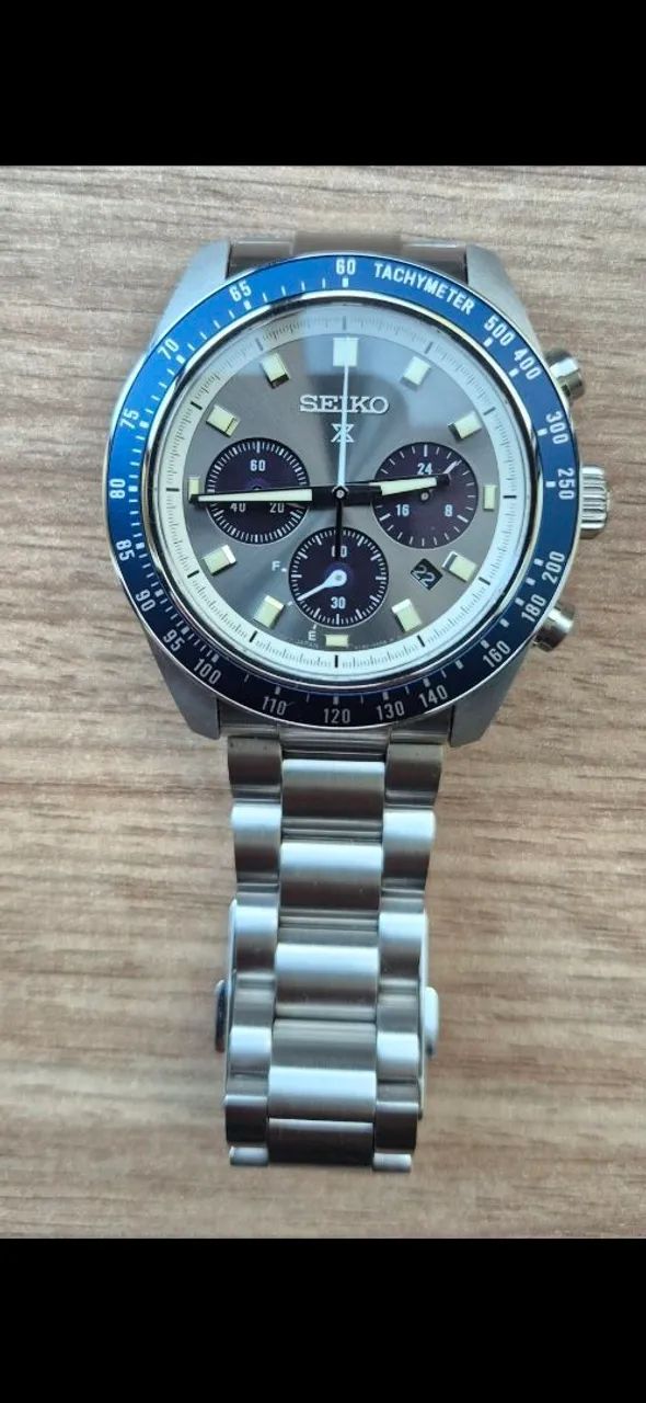 Relógio Seiko 41mm Prospex Speedtimer Chronograph Solar Grand Touring SSC939.