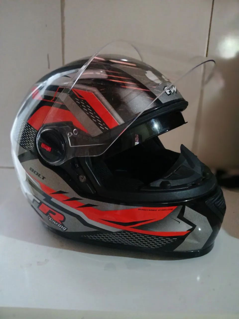 CAPACETE FW3 GTR RACING  com óculos  - Foto 5
