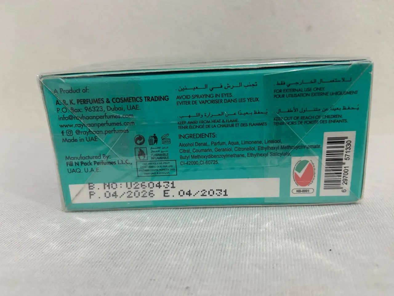 Perfume árabe Rayhaan Aquatica - Foto 2