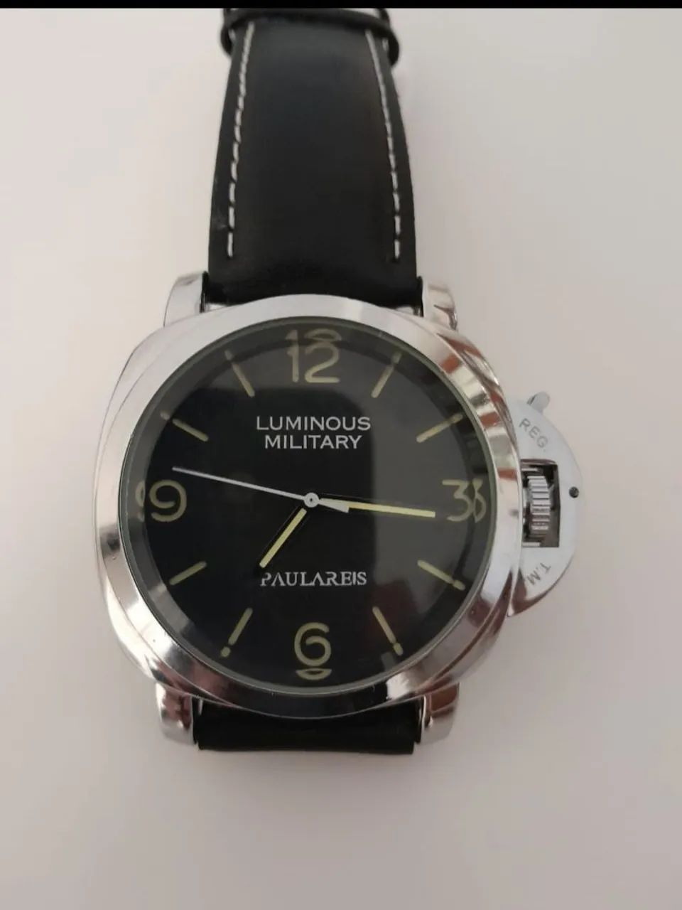 Relógio masculino automático com pulseira em couro legítimo  - Foto 2