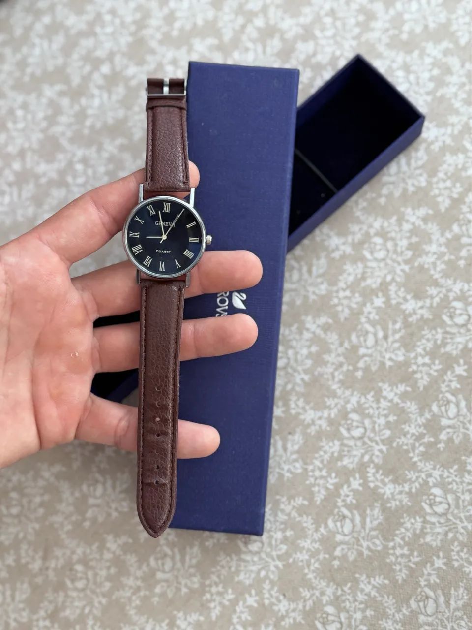 Relógio Geneva pulseira em couro
