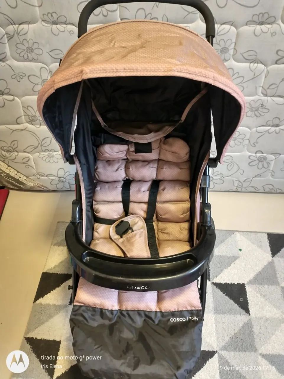 Carrinho Bebê Travel System Toffy Duo Cosco - Bege - Foto 3