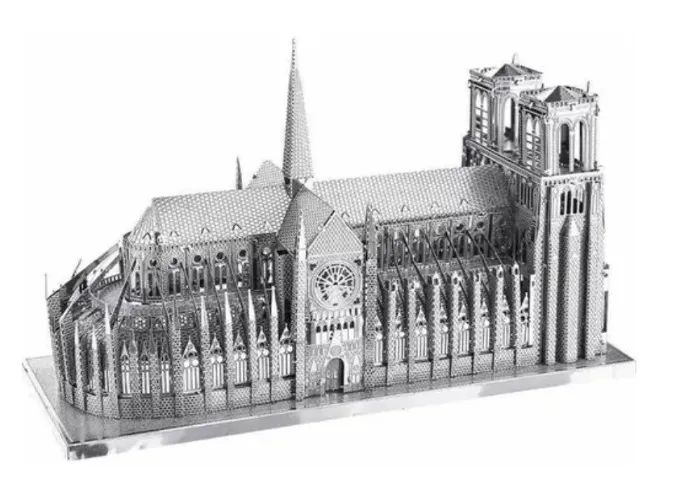 Quebra Cabeça Metal 3d Notre Dame Paris Catedral - Foto 2