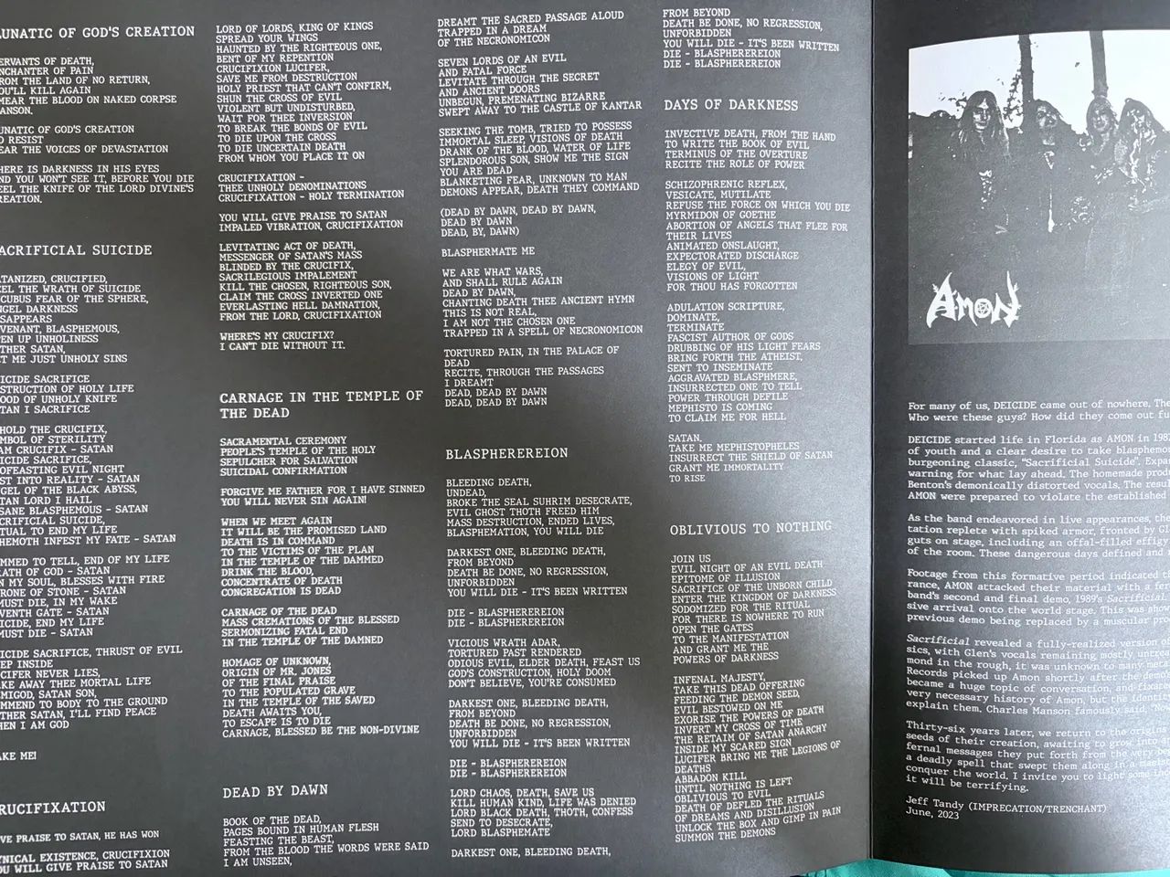 LP/Vinil Amon (Deicide) - Feasting the Beast & Sacrificial - Foto 3