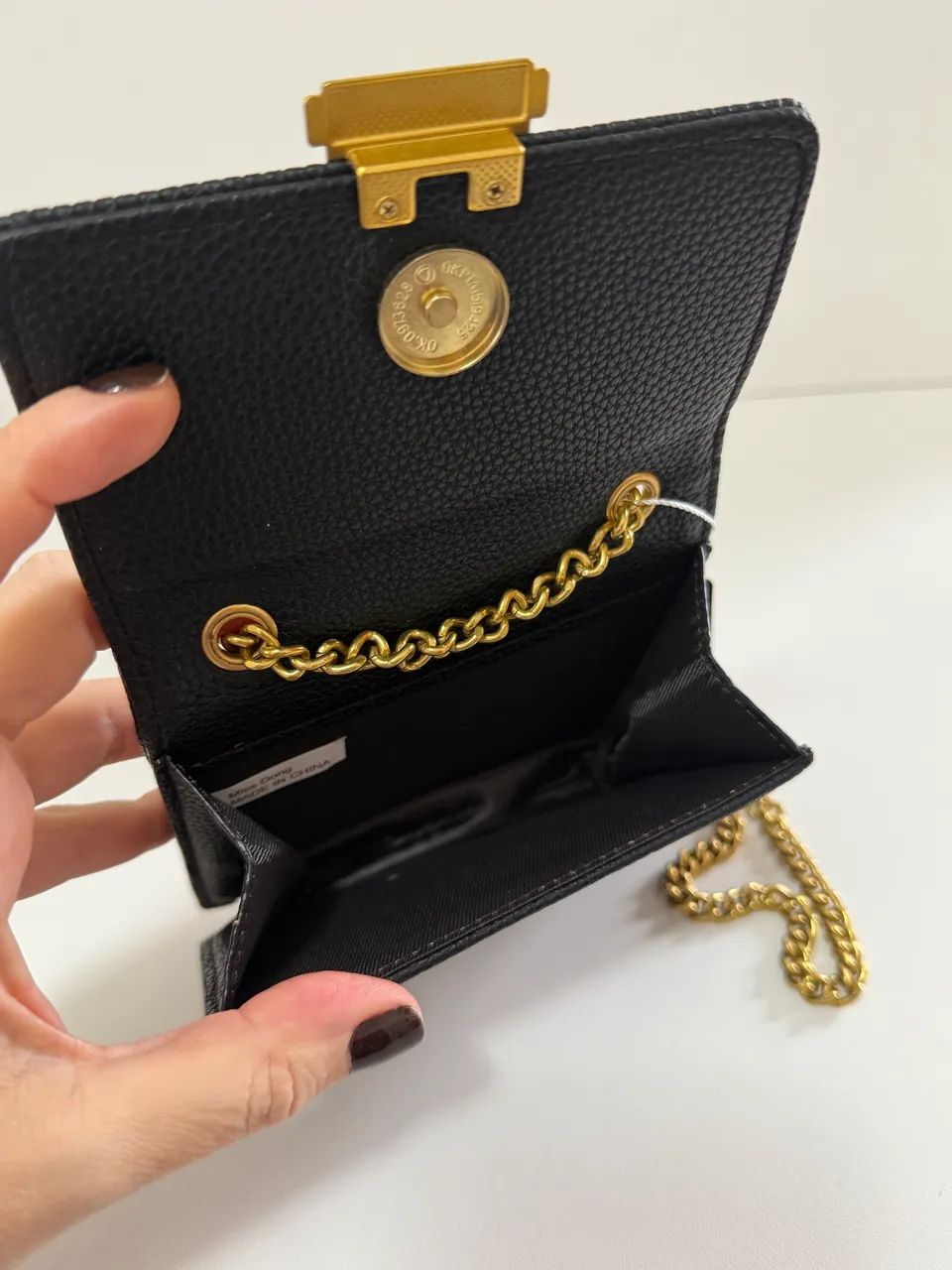 Mini bag (bolsa mini) em couro sintético, nova  - Foto 3