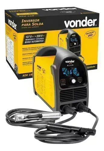 Inversor para solda com eletrodo e TIG 160 A RIV 168 com display LED Bivolt Vonder