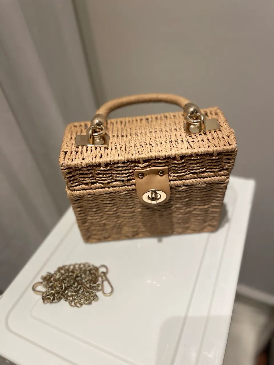 Bolsa de palha baú - Foto 2