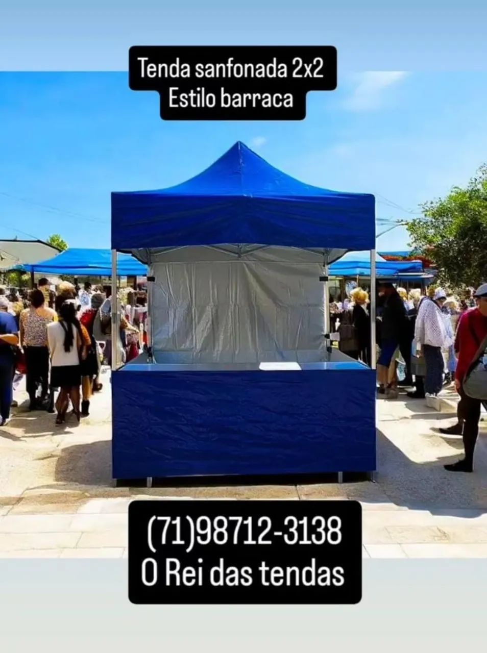 Toldo sanfonado padrão prefeitura leve pra qualquer lugar 