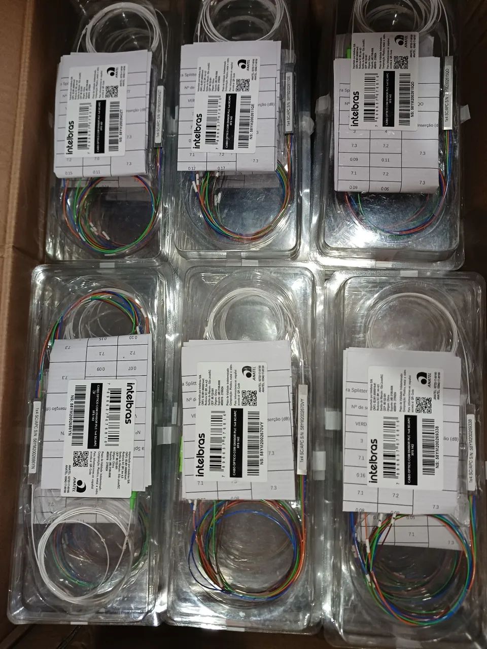 Kit 5 Cabos optico com divisor plc 1x4 sc/apc xfs142 novo! - Foto 5