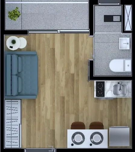 PLANTA 27m²
