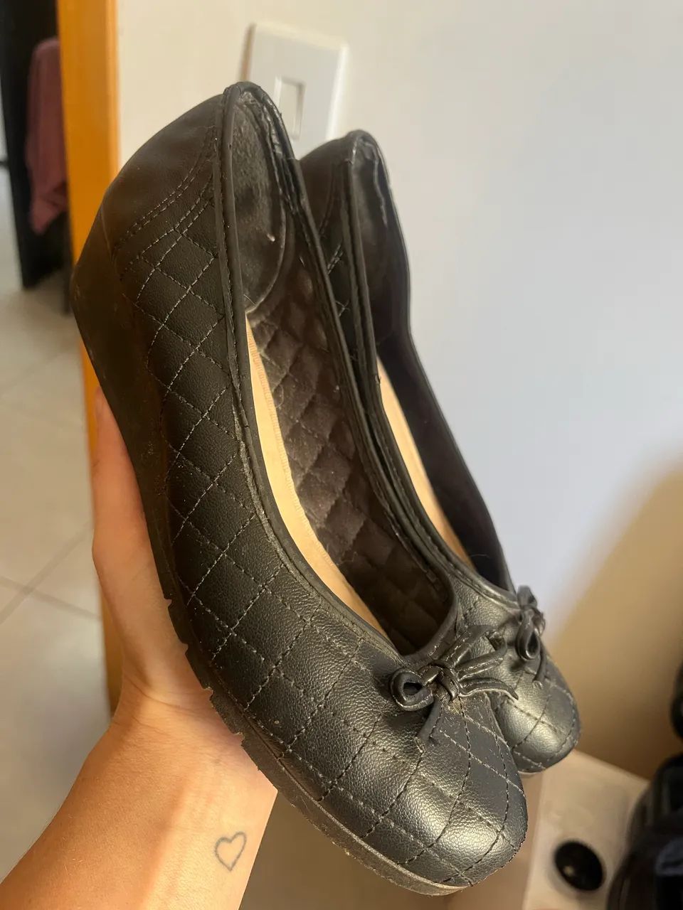 Sapatilha moleca com saltinho